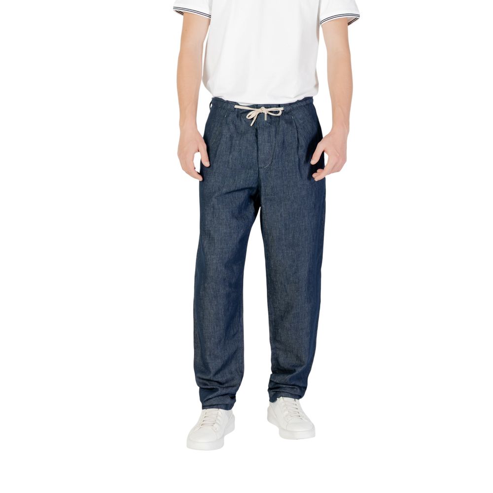 Blue Cotton Pant - ventzia
