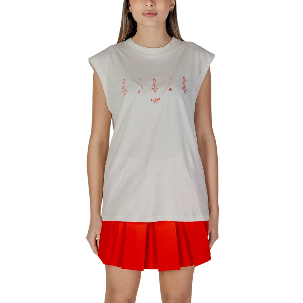 Cream Cotton Tank Tops