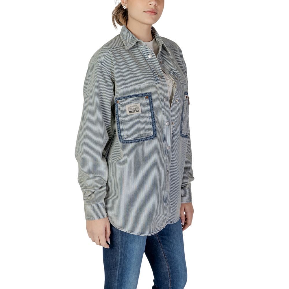 Blue Cotton Blouse