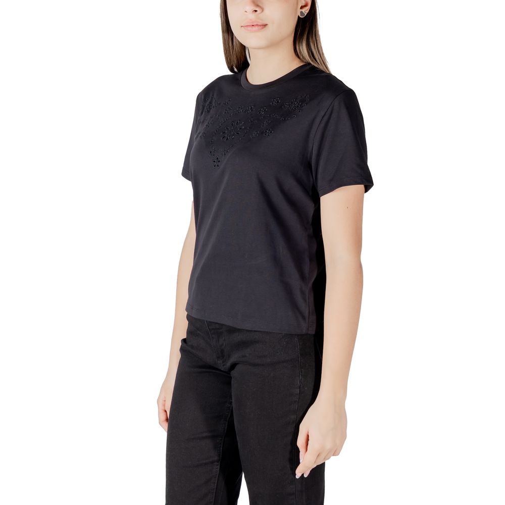 Black Cotton T-Shirt - ventzia