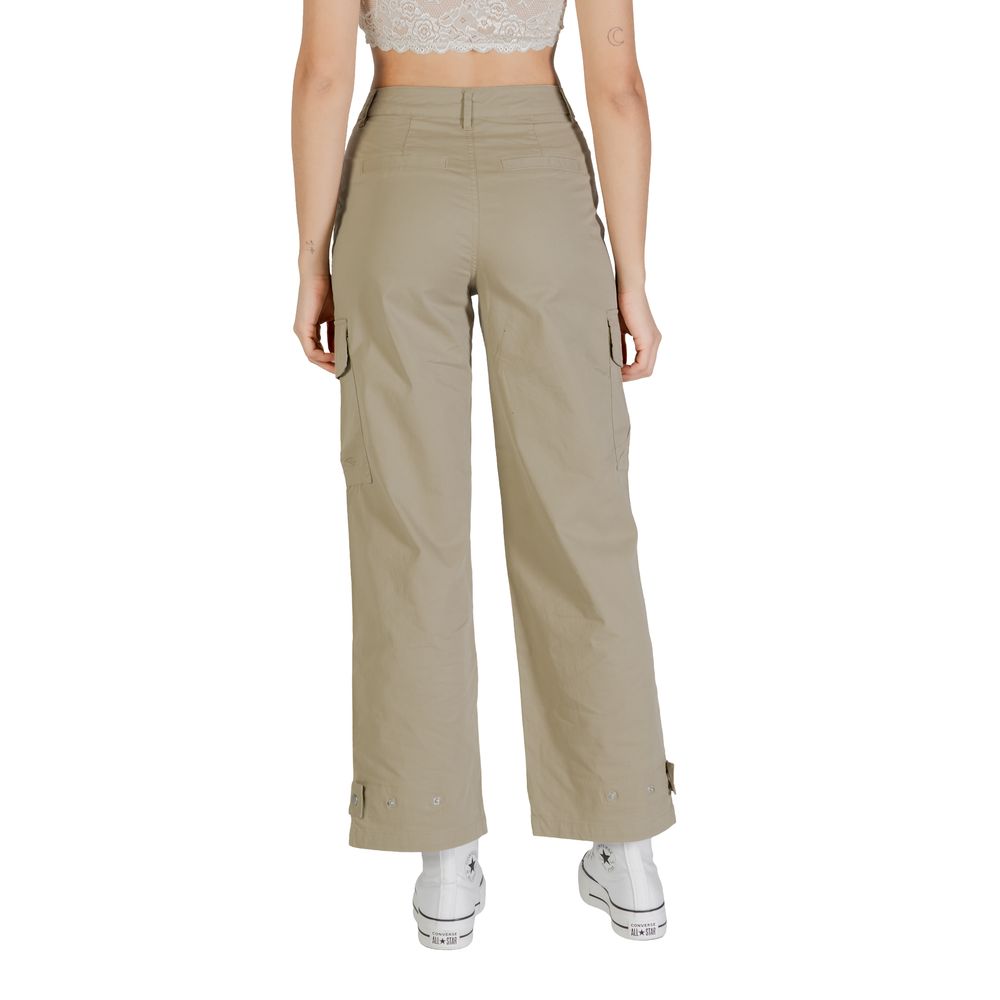 Beige Cotton Pant - ventzia