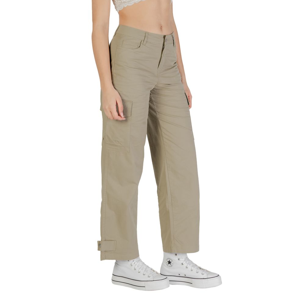 Beige Cotton Pant - ventzia
