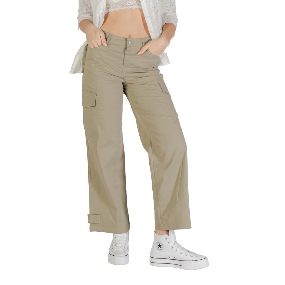 Beige Cotton Pant - ventzia