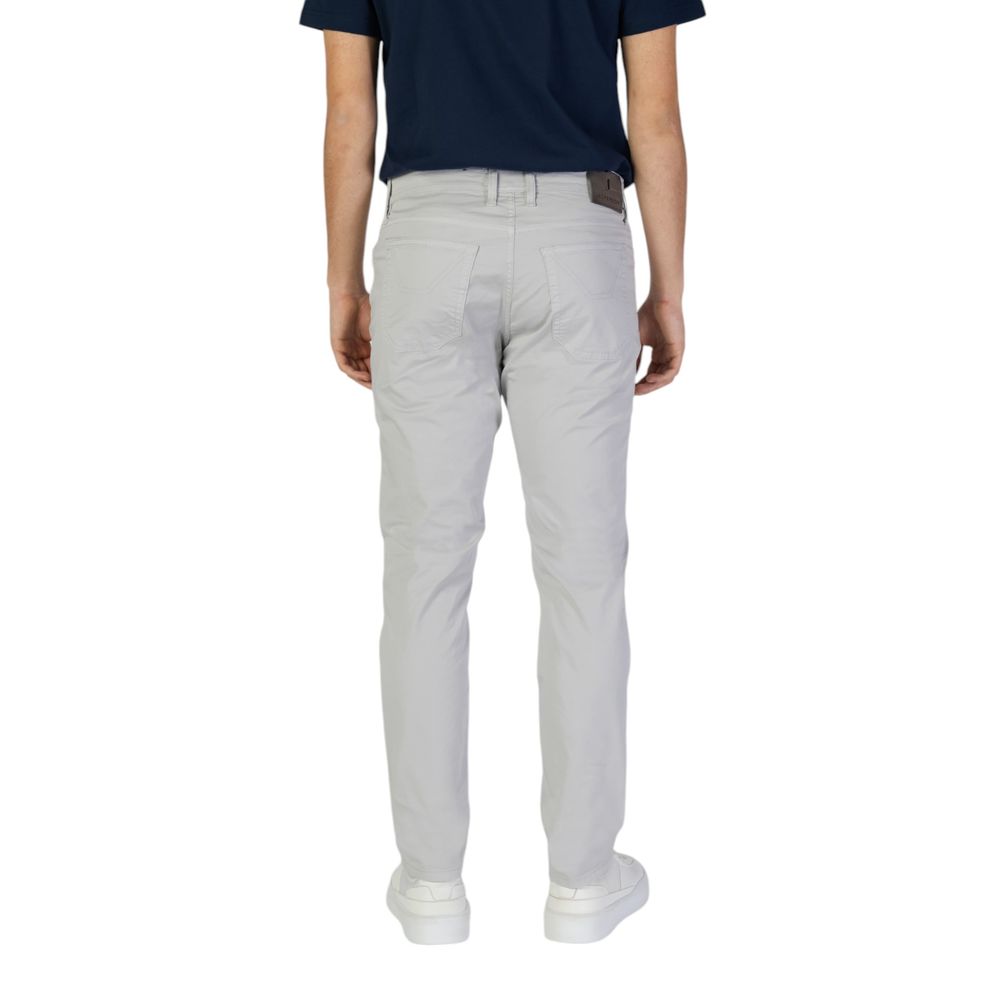 Gray Cotton Skinny Pants - ventzia