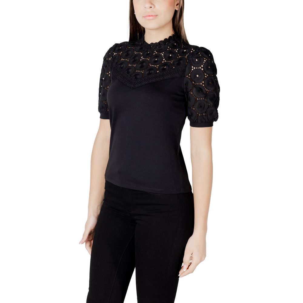 Black Cotton T-Shirt - ventzia