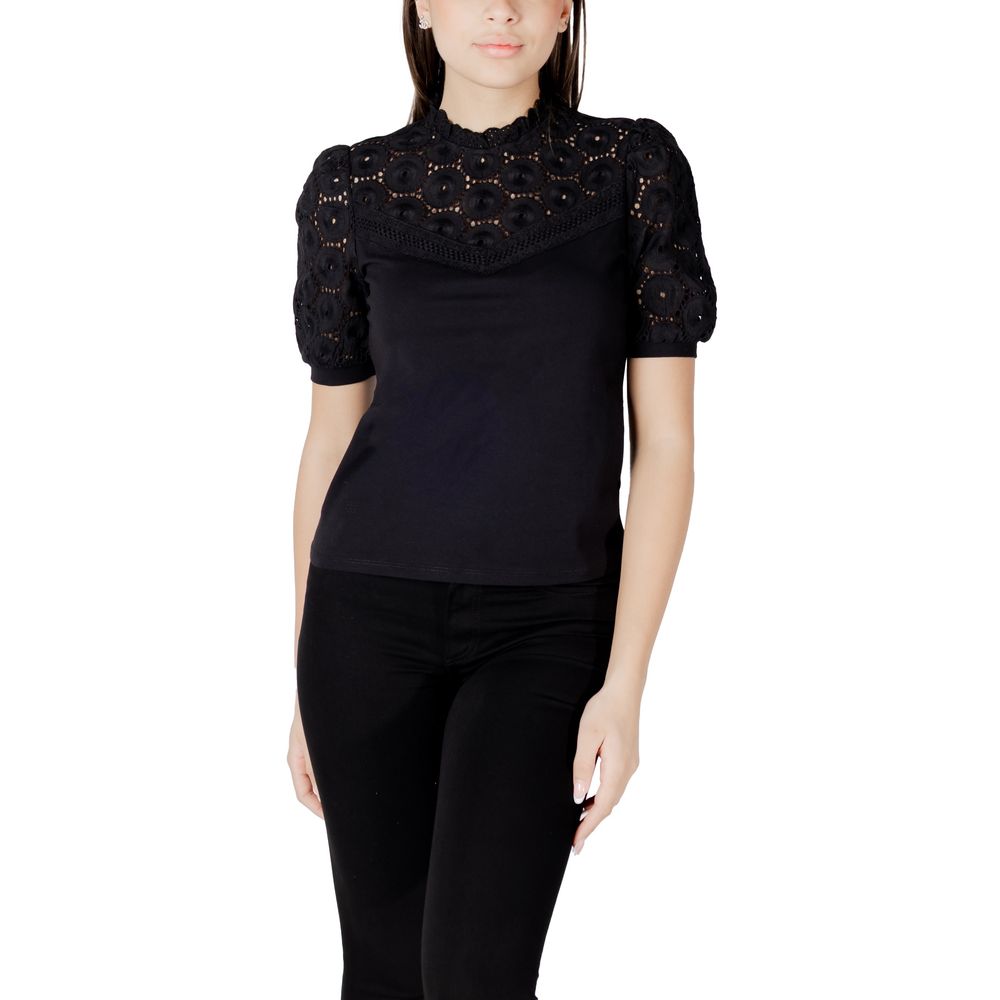 Black Cotton T-Shirt - ventzia