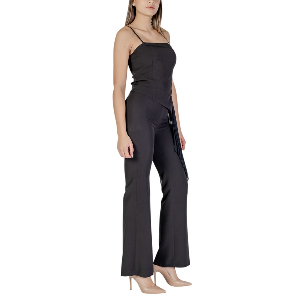 Black Polyester Jumpsuit - ventzia