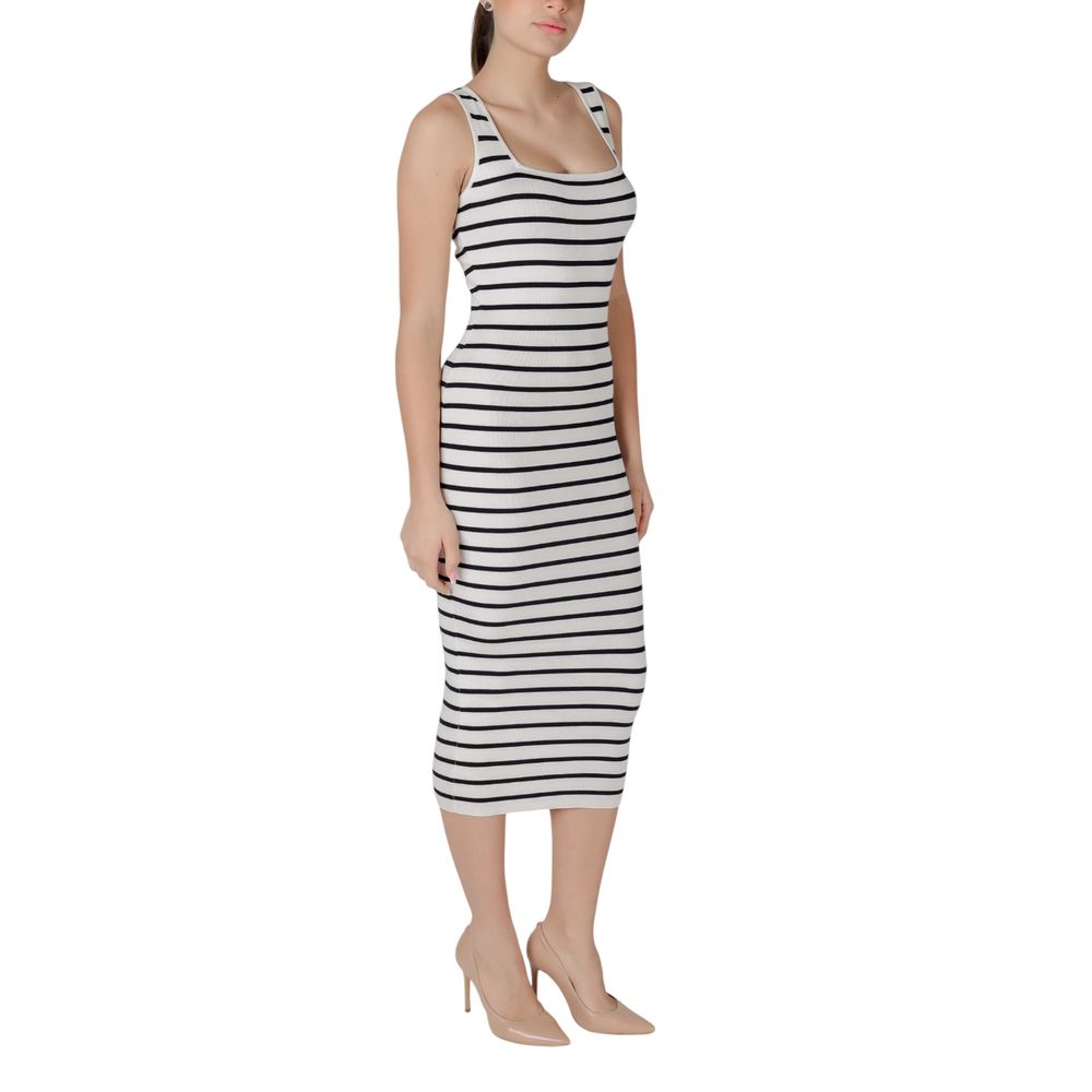 Beige Viscose Long Dress - ventzia