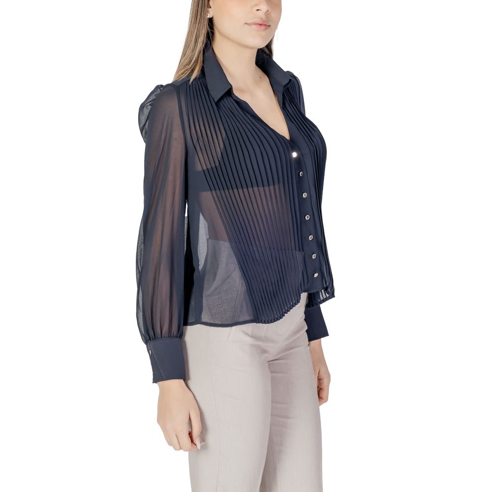 Blue Polyester Blouse