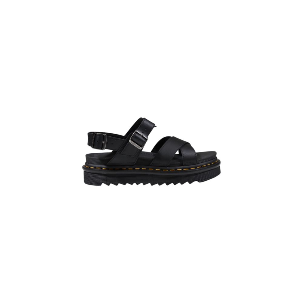 Black Leather Sandal - ventzia