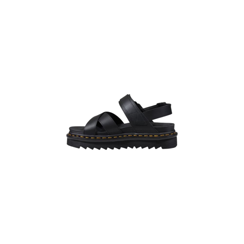 Black Leather Sandal - ventzia