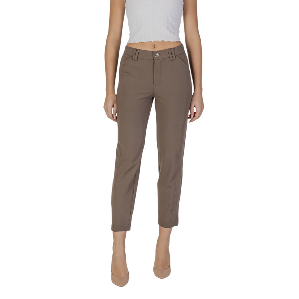 Brown Polyester Pant - ventzia