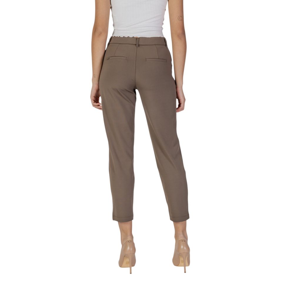 Brown Polyester Pant - ventzia