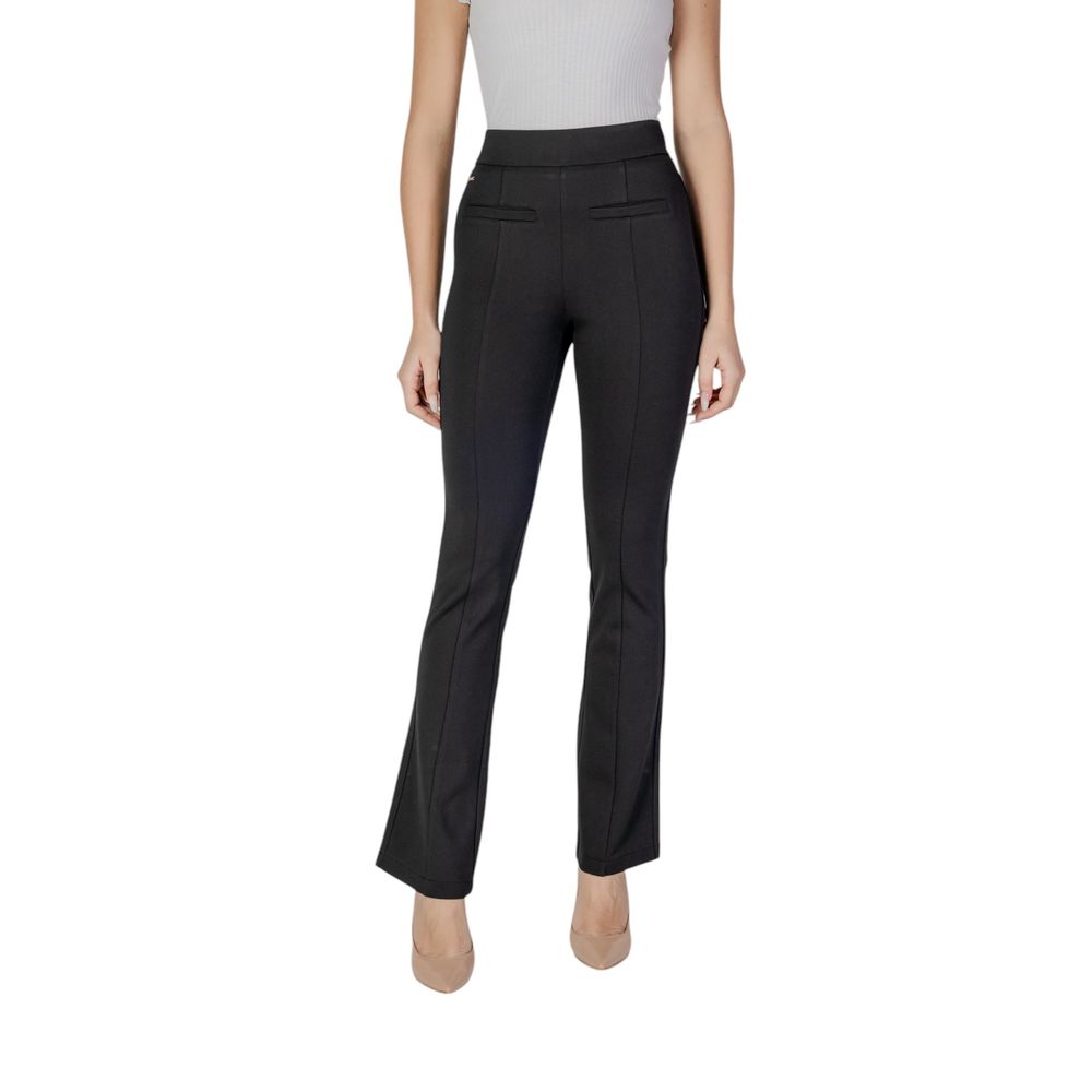 Black Viscose Skinny Pants - ventzia