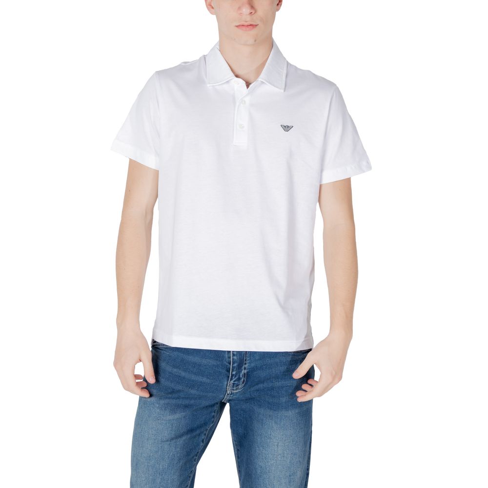 White Cotton Polo Shirt - ventzia