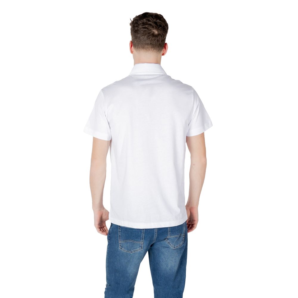 White Cotton Polo Shirt - ventzia