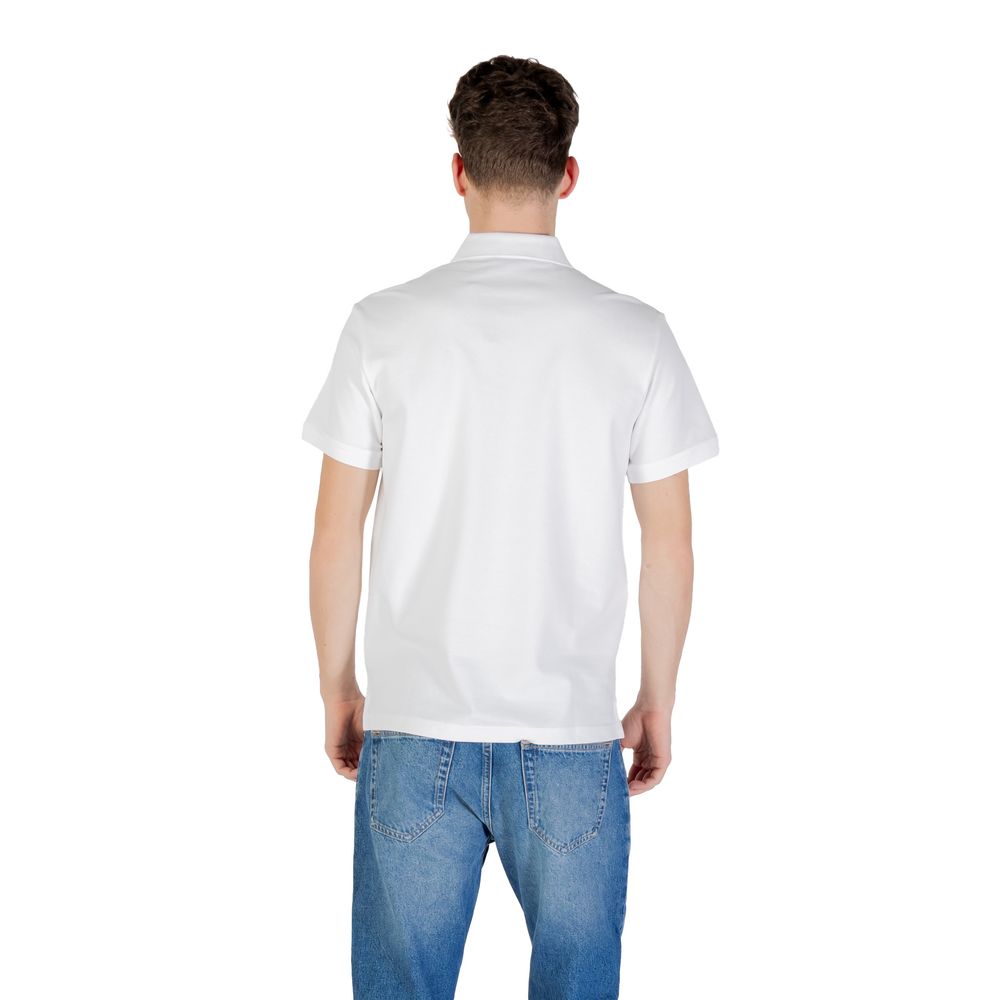 White Cotton Polo Shirt - ventzia