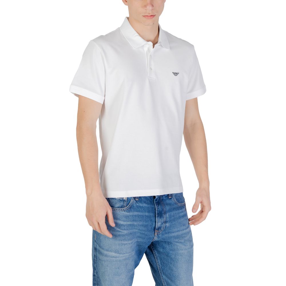 White Cotton Polo Shirt - ventzia