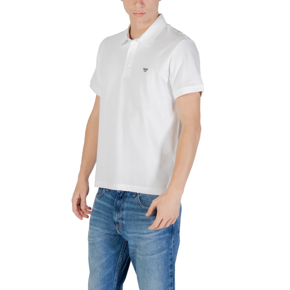 White Cotton Polo Shirt - ventzia