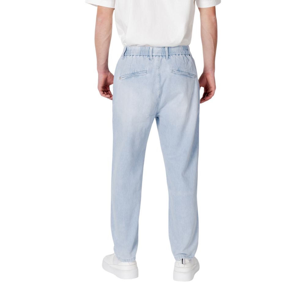 Blue Cotton Slim Fit Jeans - ventzia