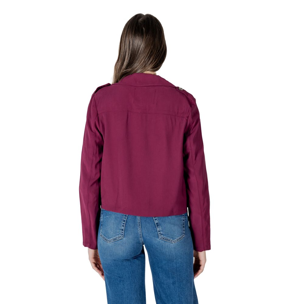 Purple Viscose Parka - ventzia