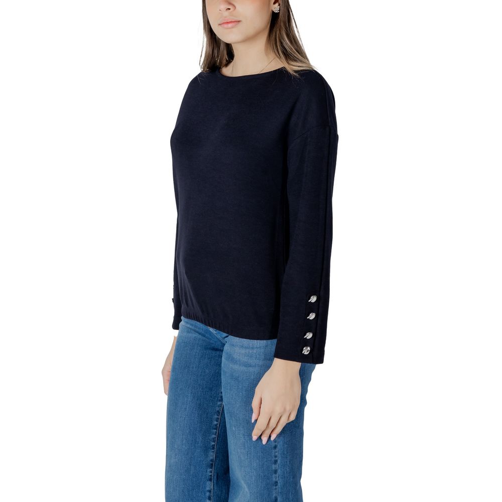 Blue Polyester Sweatshirt - ventzia