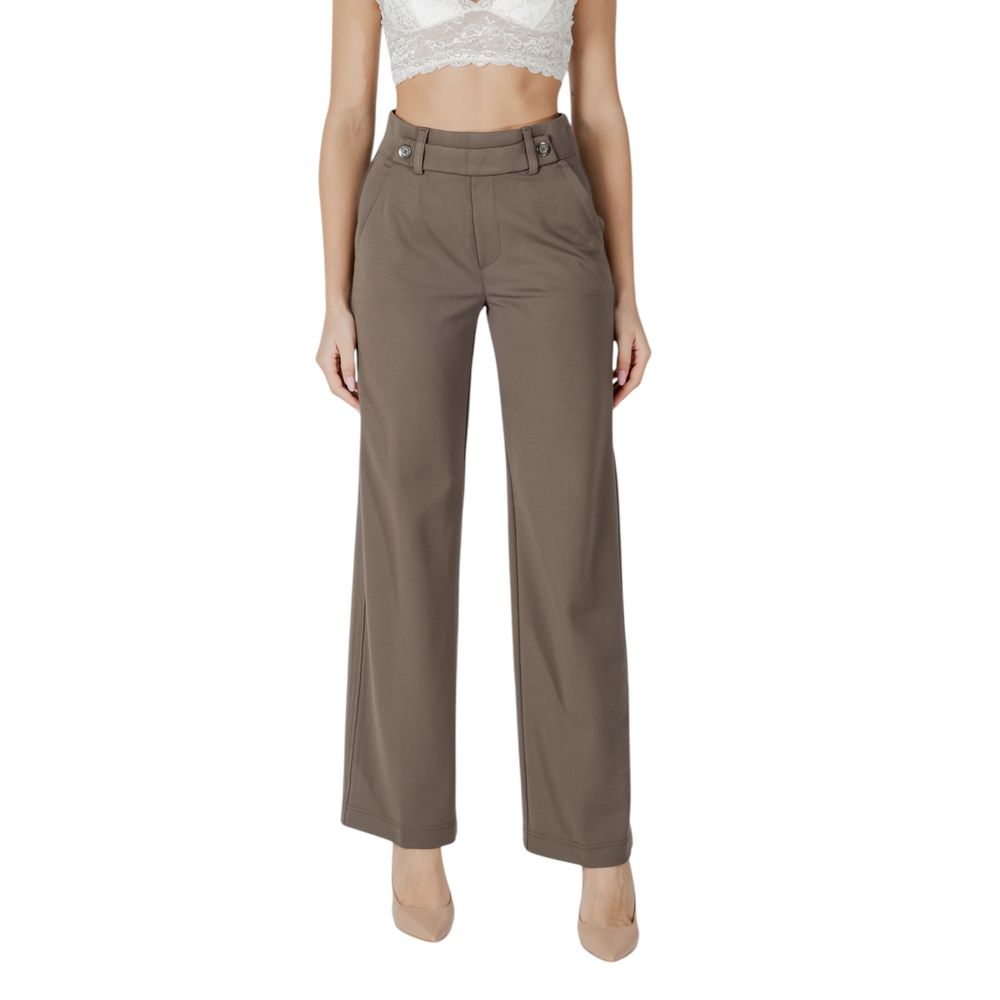 Brown Viscose Pant - ventzia