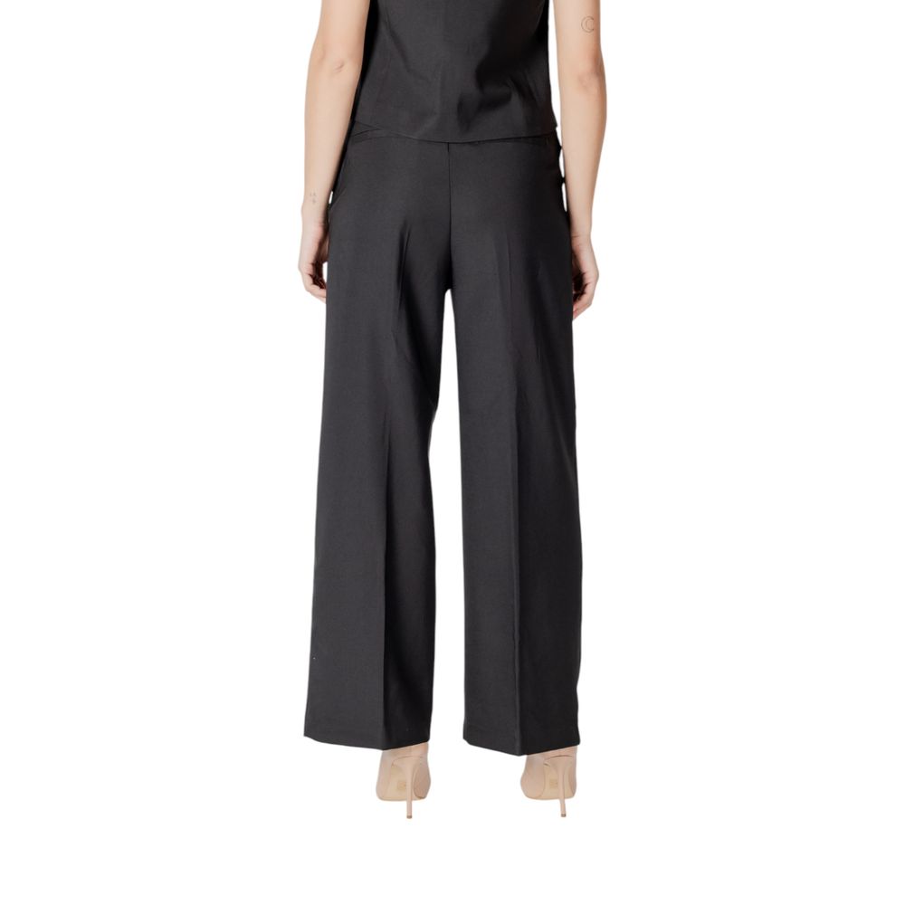 Black Polyester Pant - ventzia