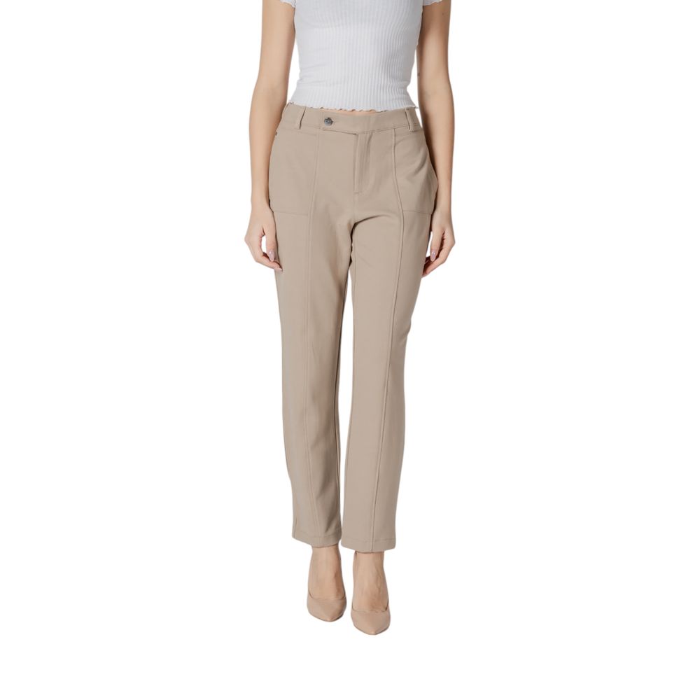 Beige Viscose Pant - ventzia