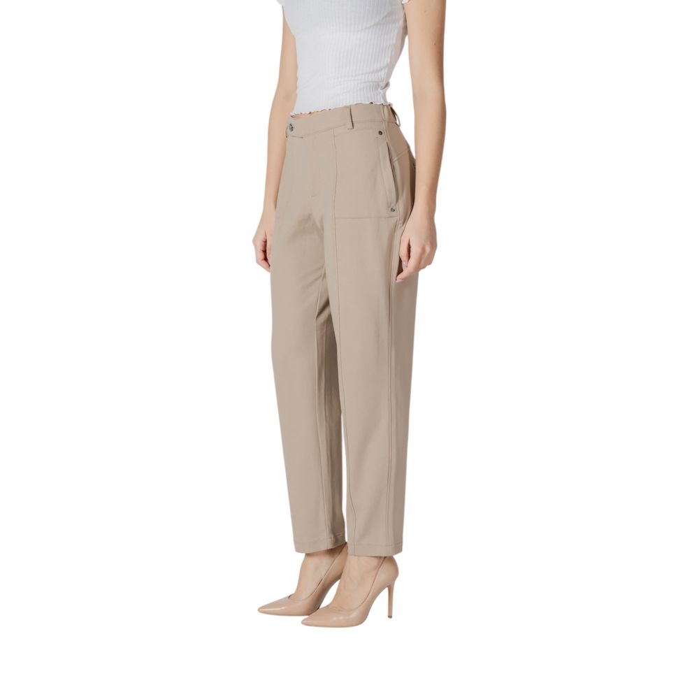 Beige Viscose Pant - ventzia