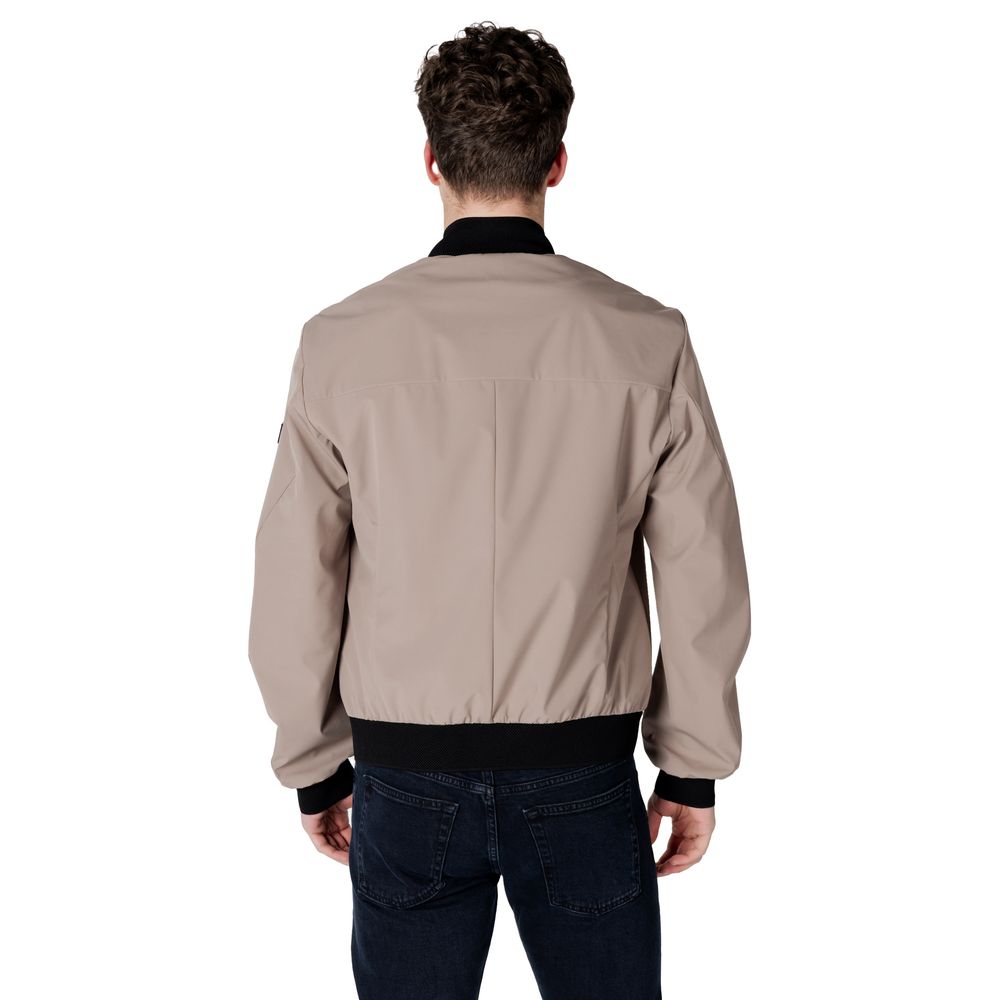 Brown Polyester Bomber - ventzia