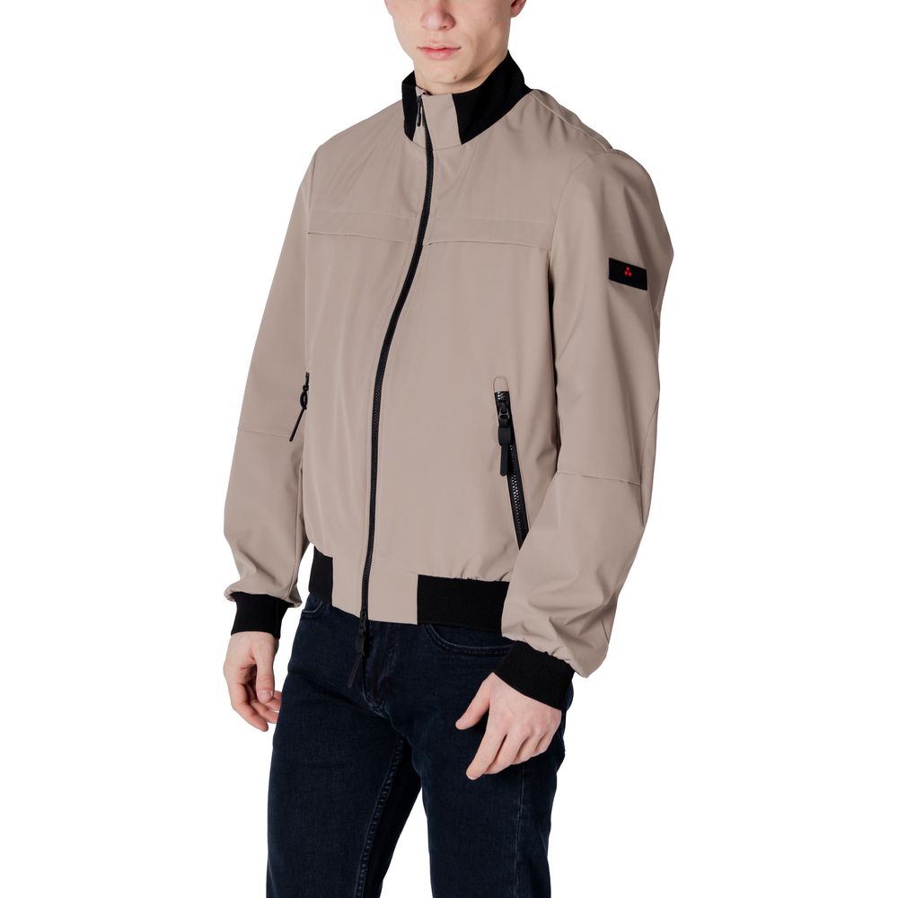 Brown Polyester Bomber - ventzia