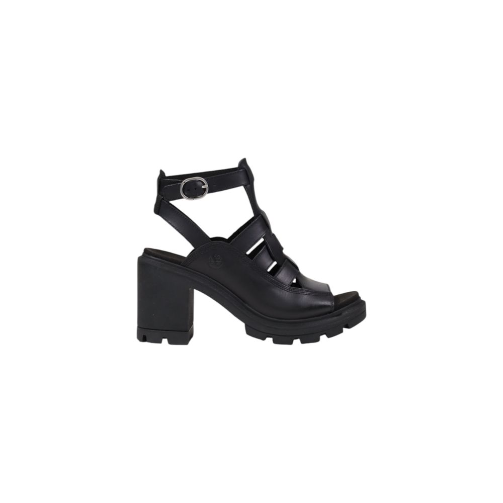 Black Leather Sandal - ventzia