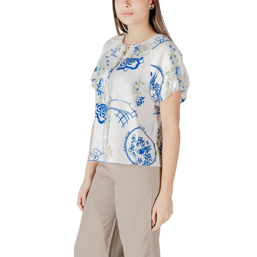 White Viscose Shortsleeve Shirt
