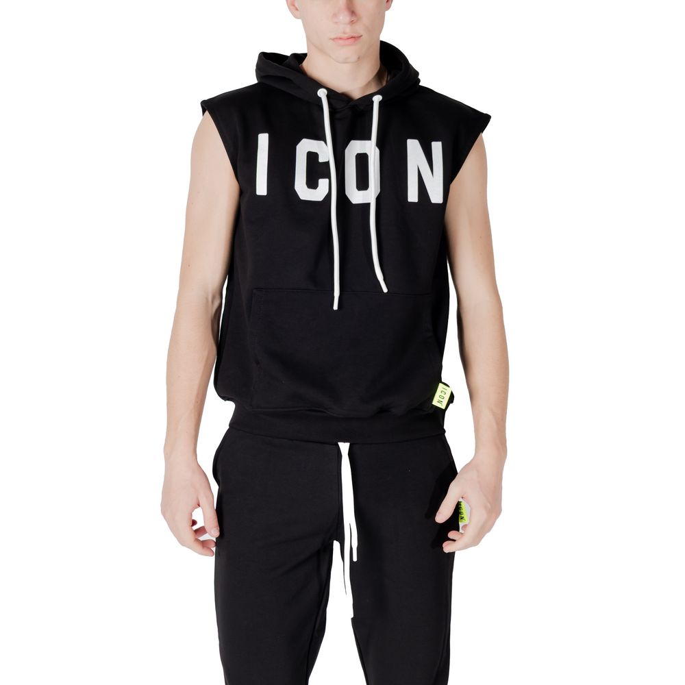 Black Cotton Hoodie - ventzia