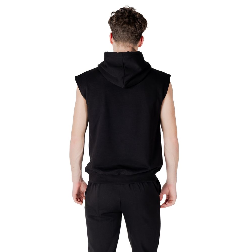 Black Cotton Hoodie - ventzia