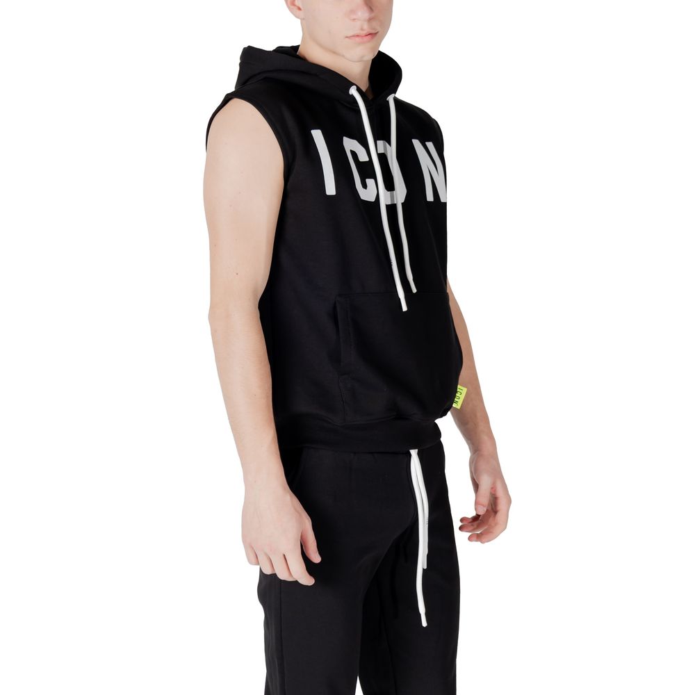 Black Cotton Hoodie - ventzia