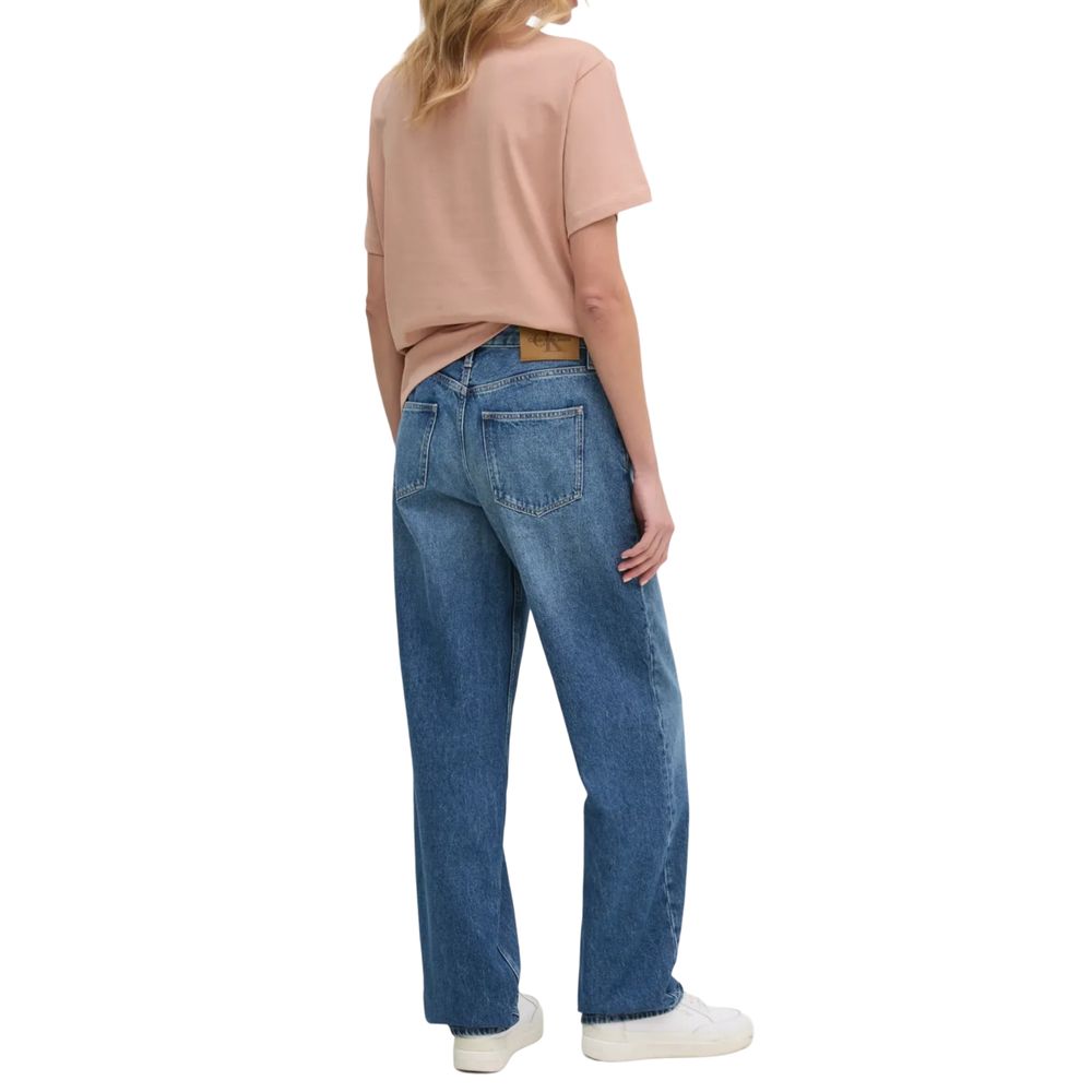 Blue Cotton Mom Jeans - ventzia