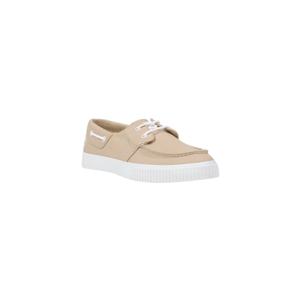 Beige Lyocell Low Top Sneakers - ventzia