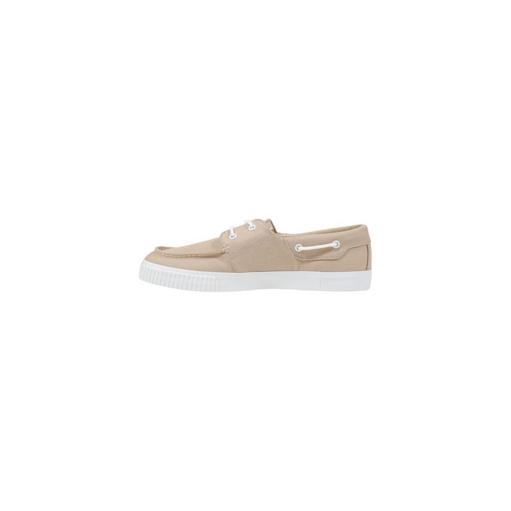 Beige Lyocell Low Top Sneakers - ventzia