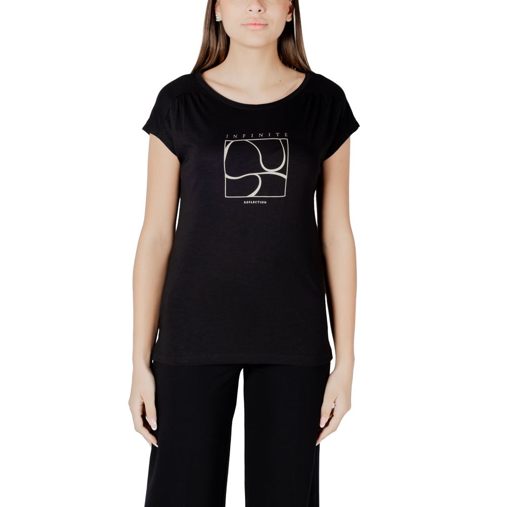Black Cotton T-Shirt - ventzia