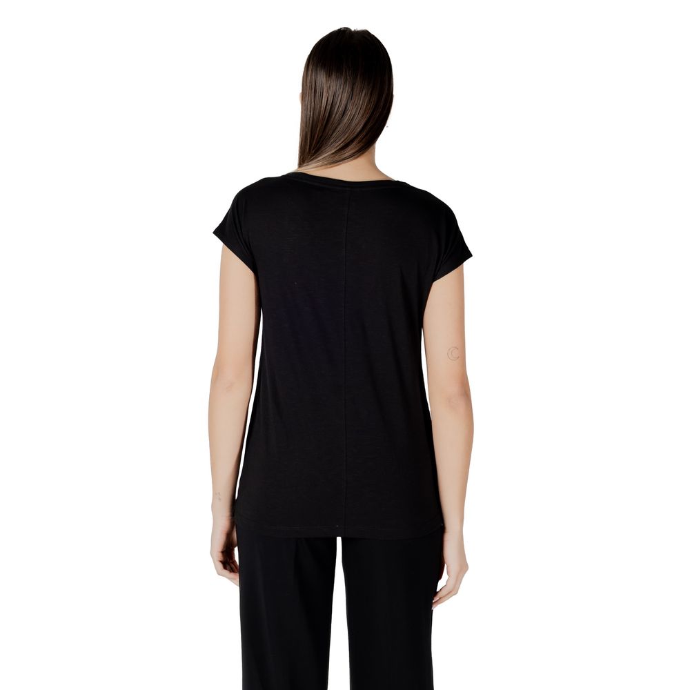 Black Cotton T-Shirt - ventzia