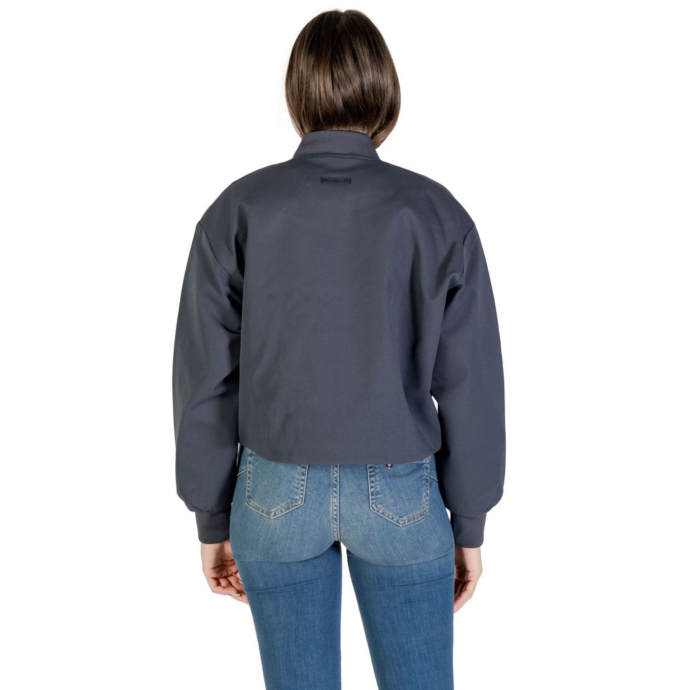Gray Recycled Polyester Bomber - ventzia