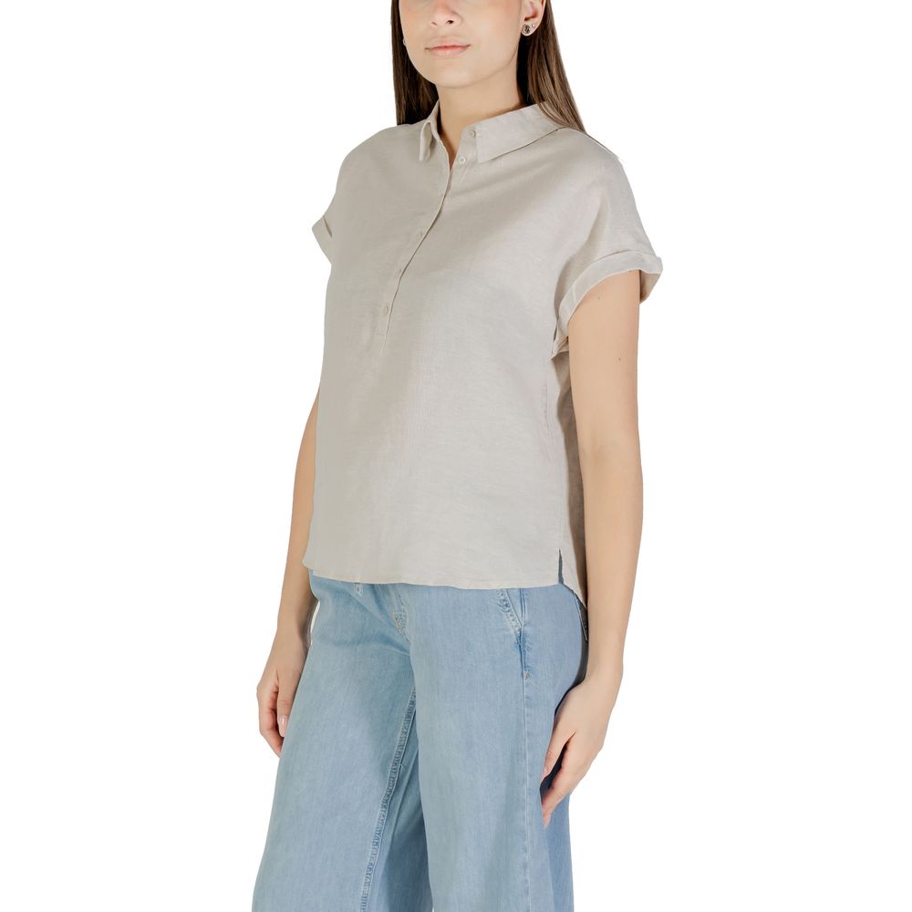 Beige Linen Blouse