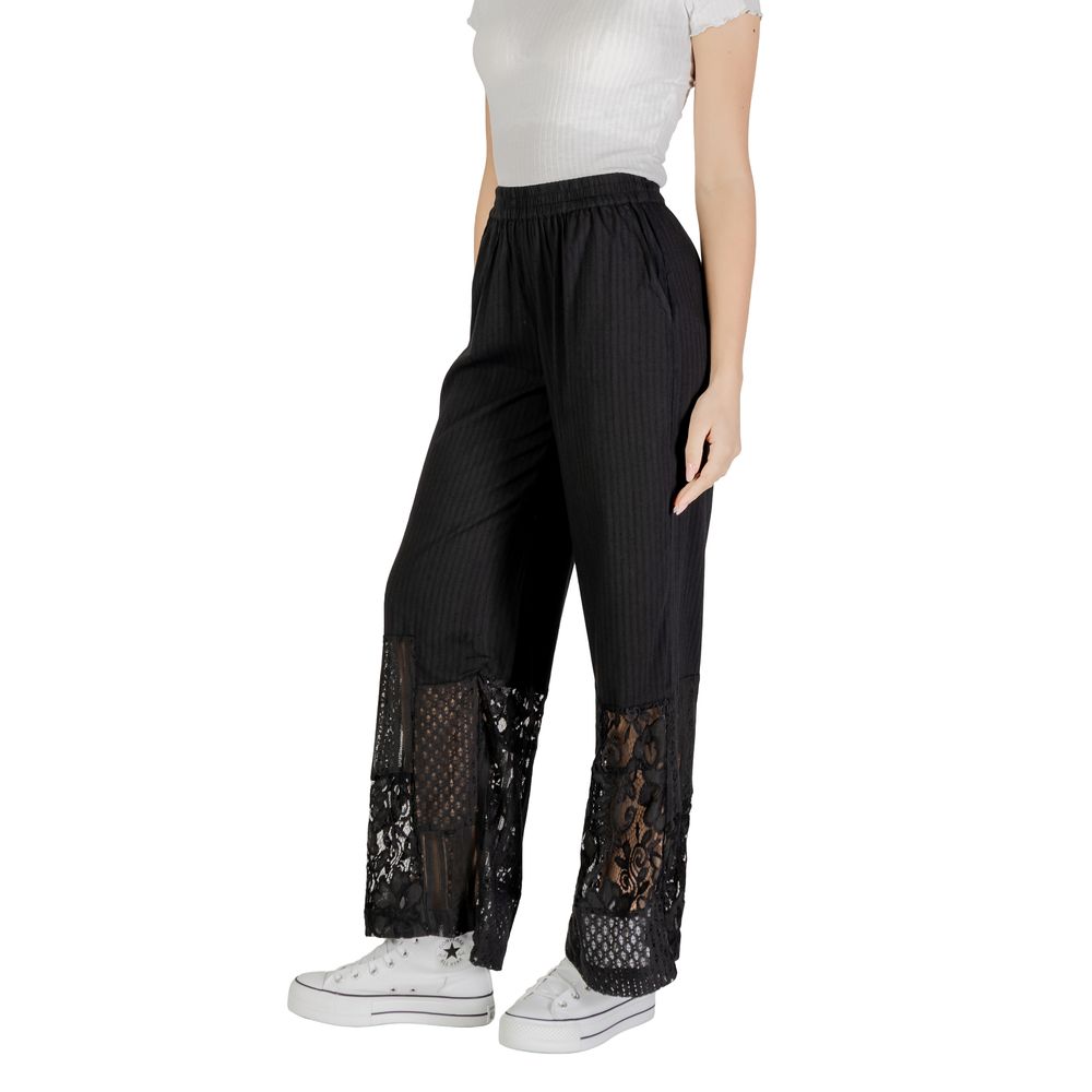 Black Cotton Pant - ventzia