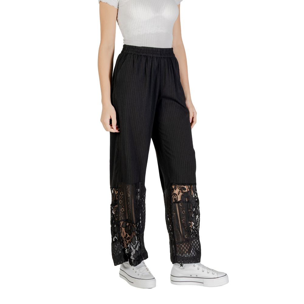 Black Cotton Pant - ventzia