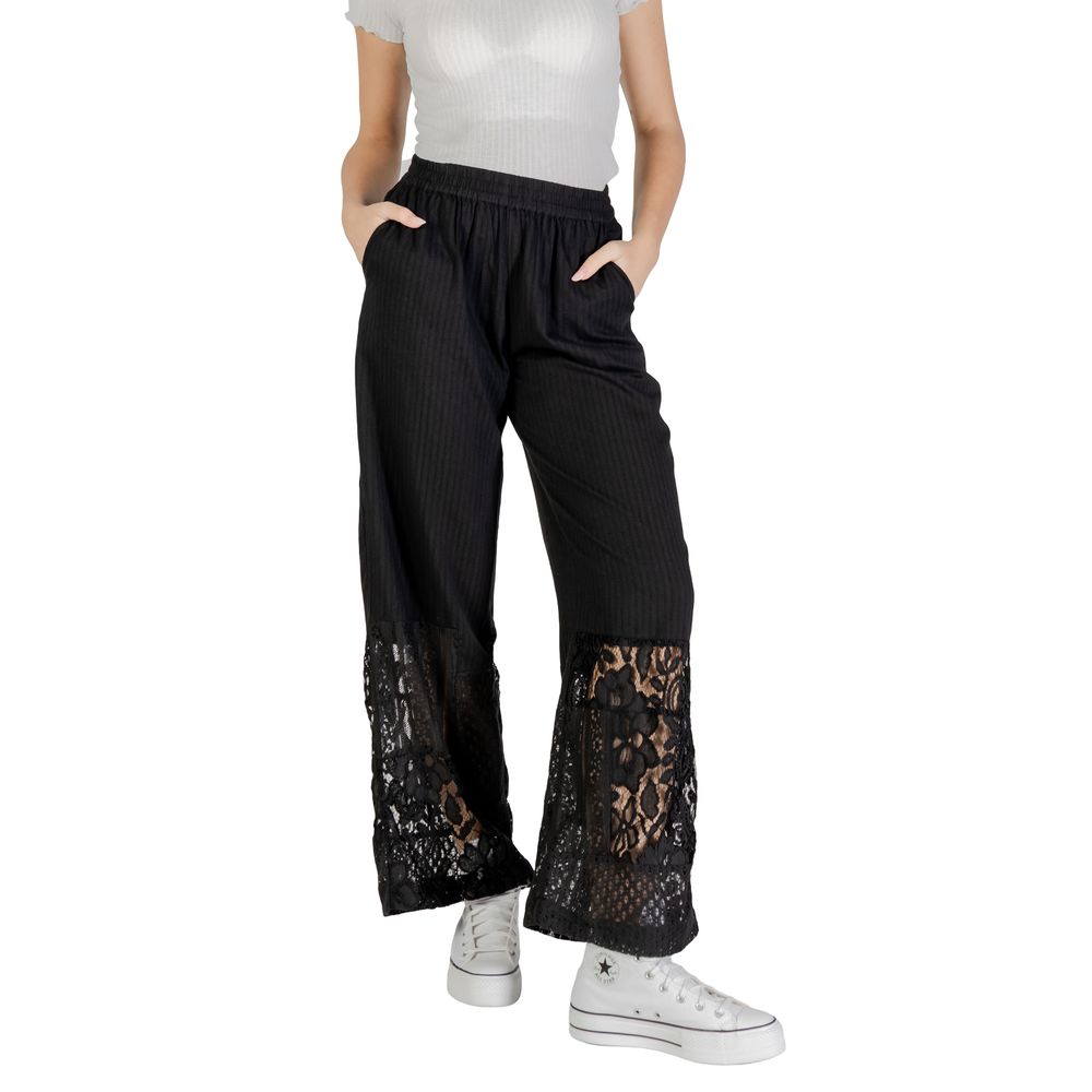 Black Cotton Pant - ventzia