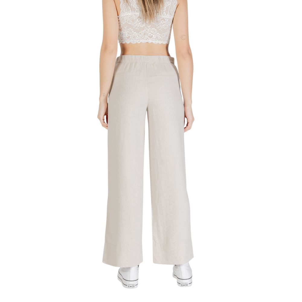 Beige Viscose Pant - ventzia