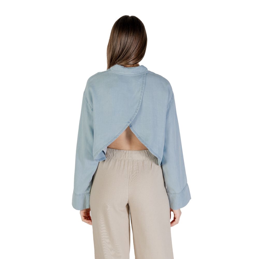 Light Blue Lyocell Blouse - ventzia