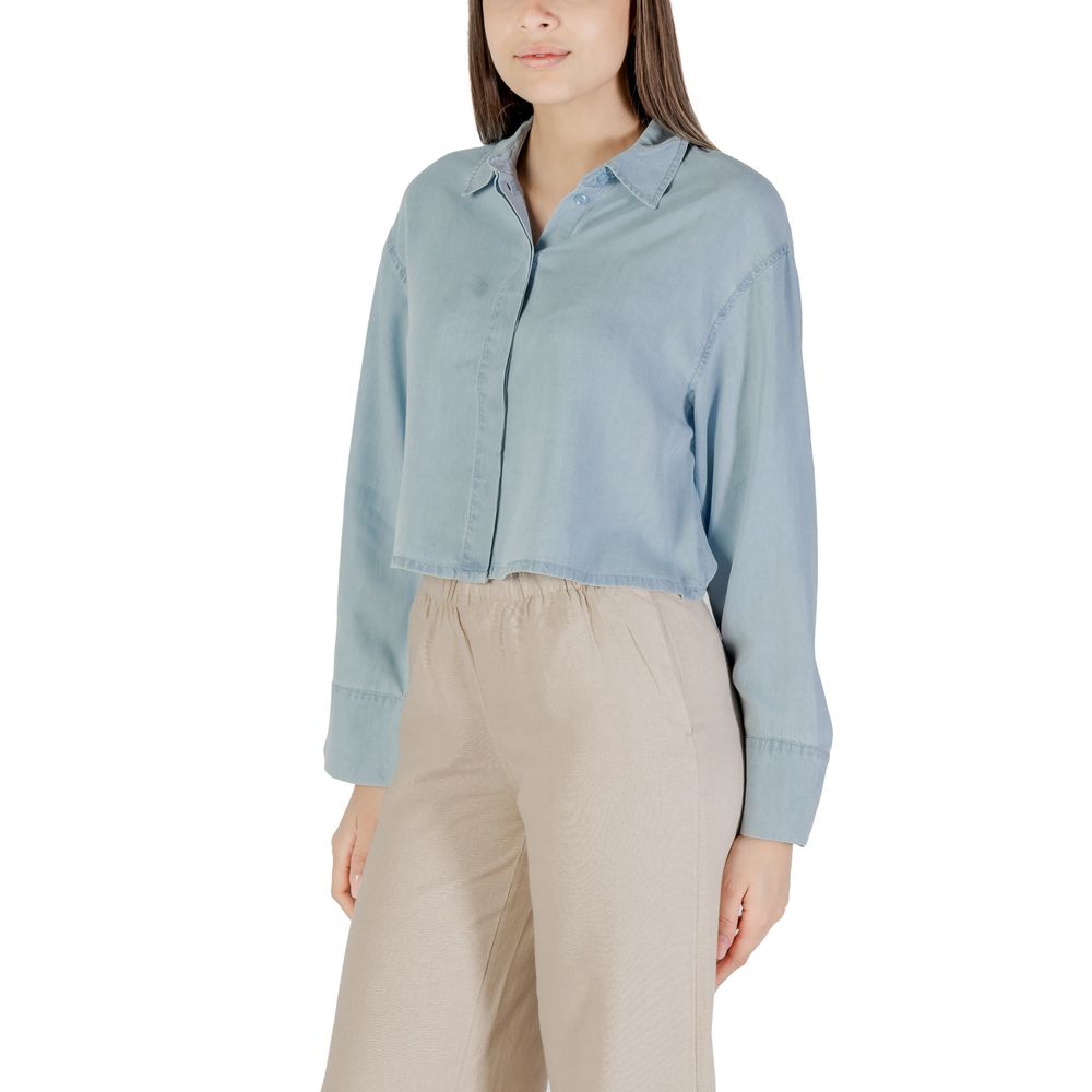 Light Blue Lyocell Blouse - ventzia